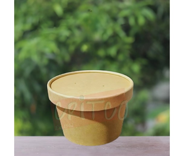 8oz Kraft Paper Soup Tub W/Kraft Lid