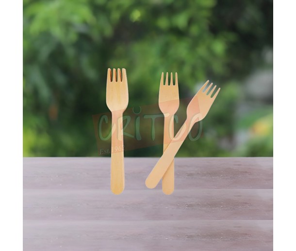 160mm Wooden Fork-Natural