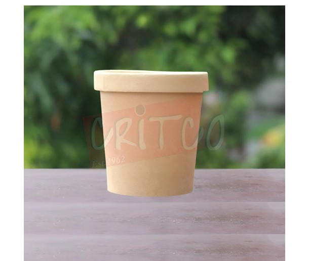 16oz Kraft Paper Soup Tub w/Kraft Lid